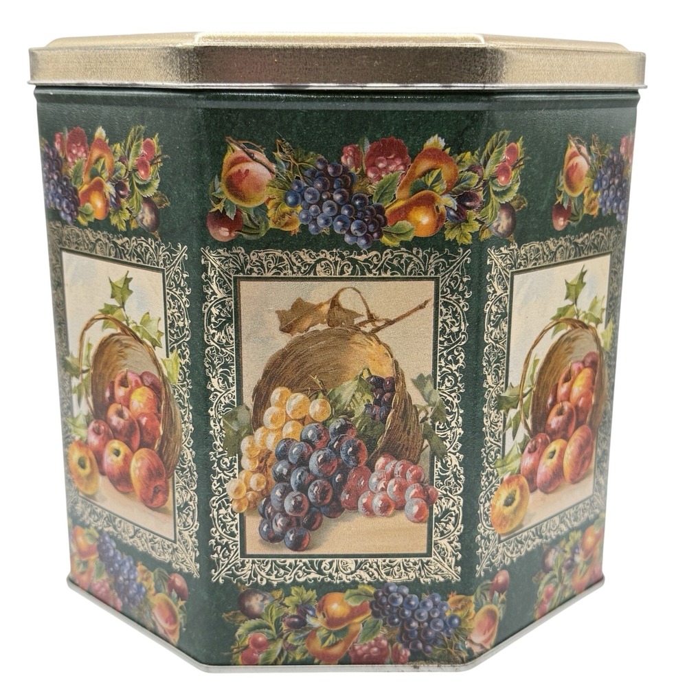 Vintage Holiday Fruit Cake Tin (Empty)